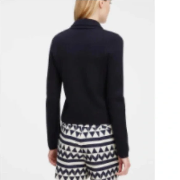 Ann Taylor L black moto sweater - Picture 3 of 9